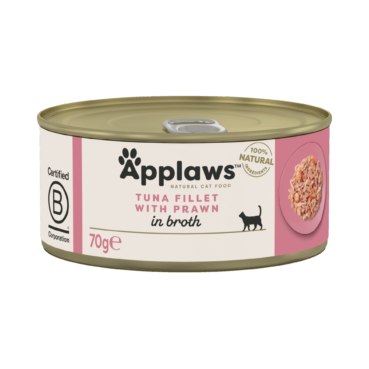 APPLAWS mitrā barība kaķiem, tuncis/garneles, 70 g - Produkta attēls 1