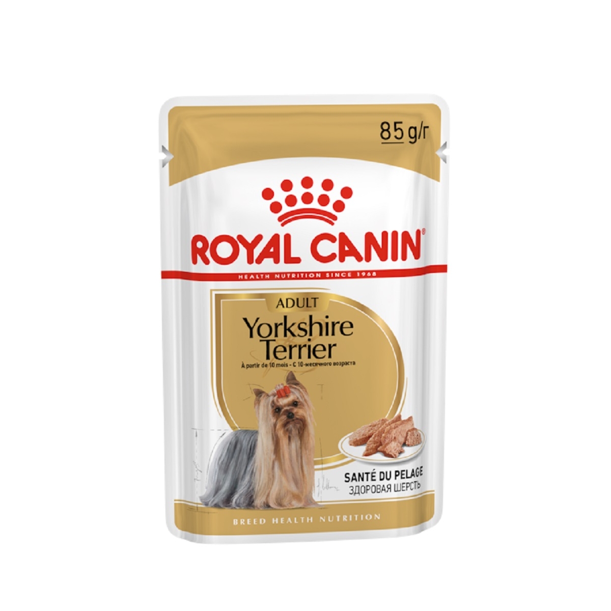 ROYAL CANIN mitrā barība Jorkšīras terjera šķirnes suņiem, 85g - Produkta attēls