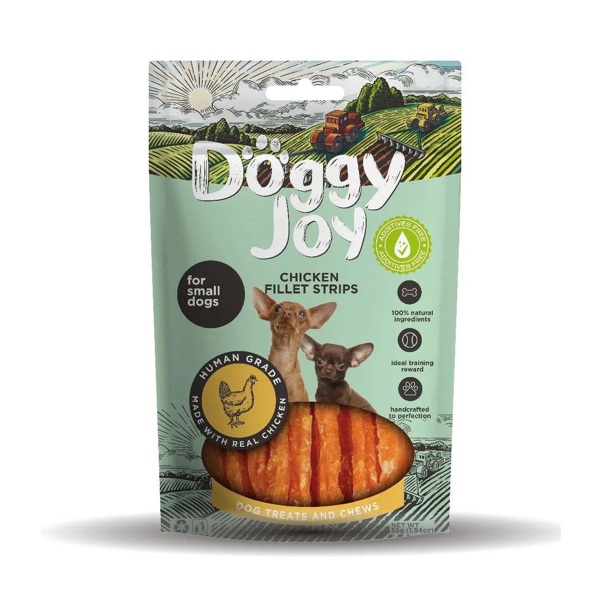 Doggy Joy vistas filejas nūjiņas mazo šķirņu suņiem, 55g - Produkta attēls