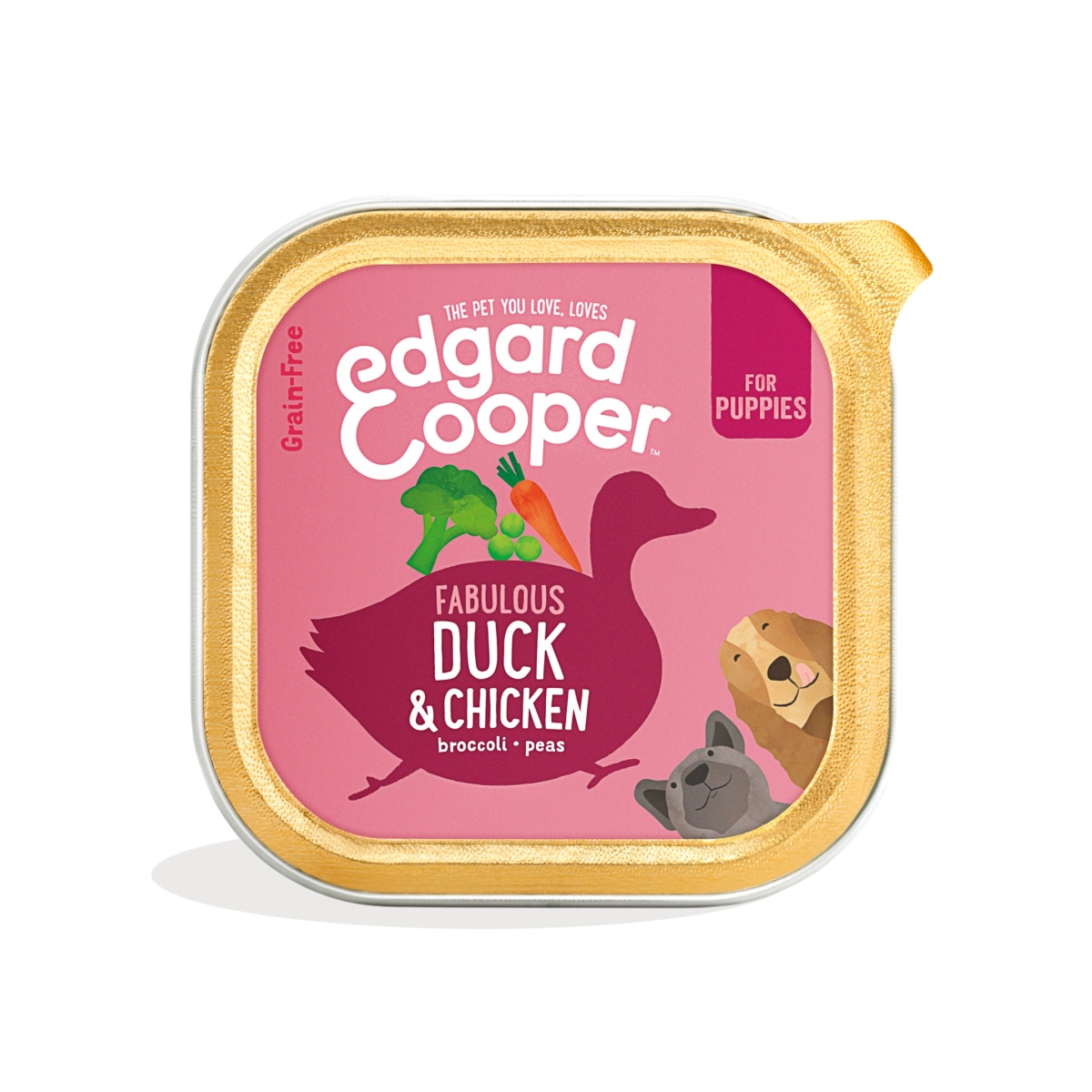 EDGARD COOPER mitrā barība kucēniem, pīle/vista, 300g - Produkta attēls