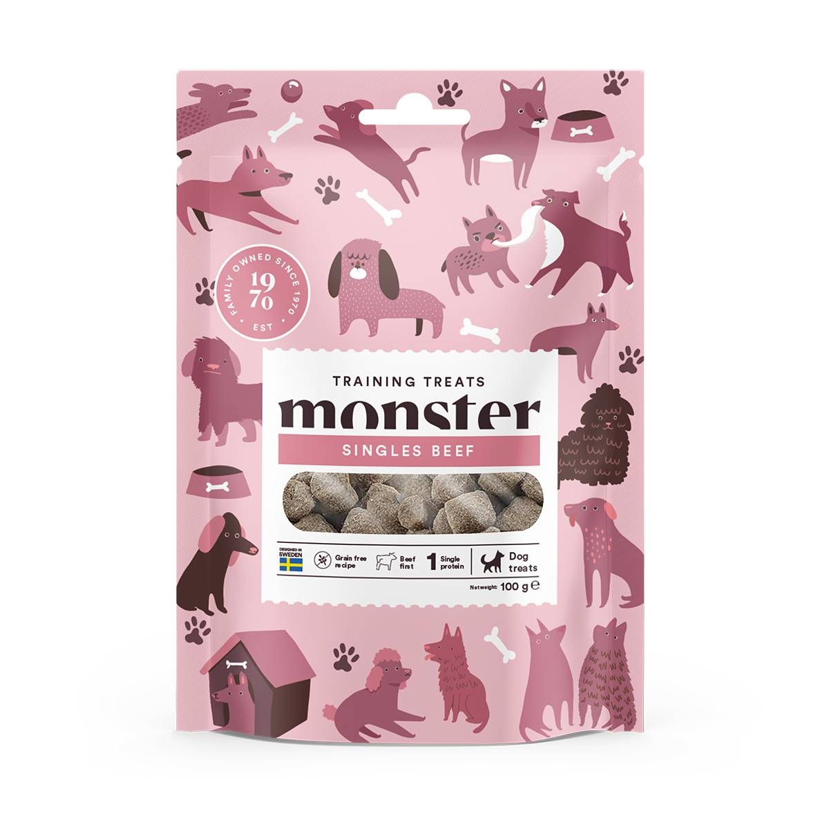 MONSTER gardumi suņiem, liellops, 100g - Produkta attēls