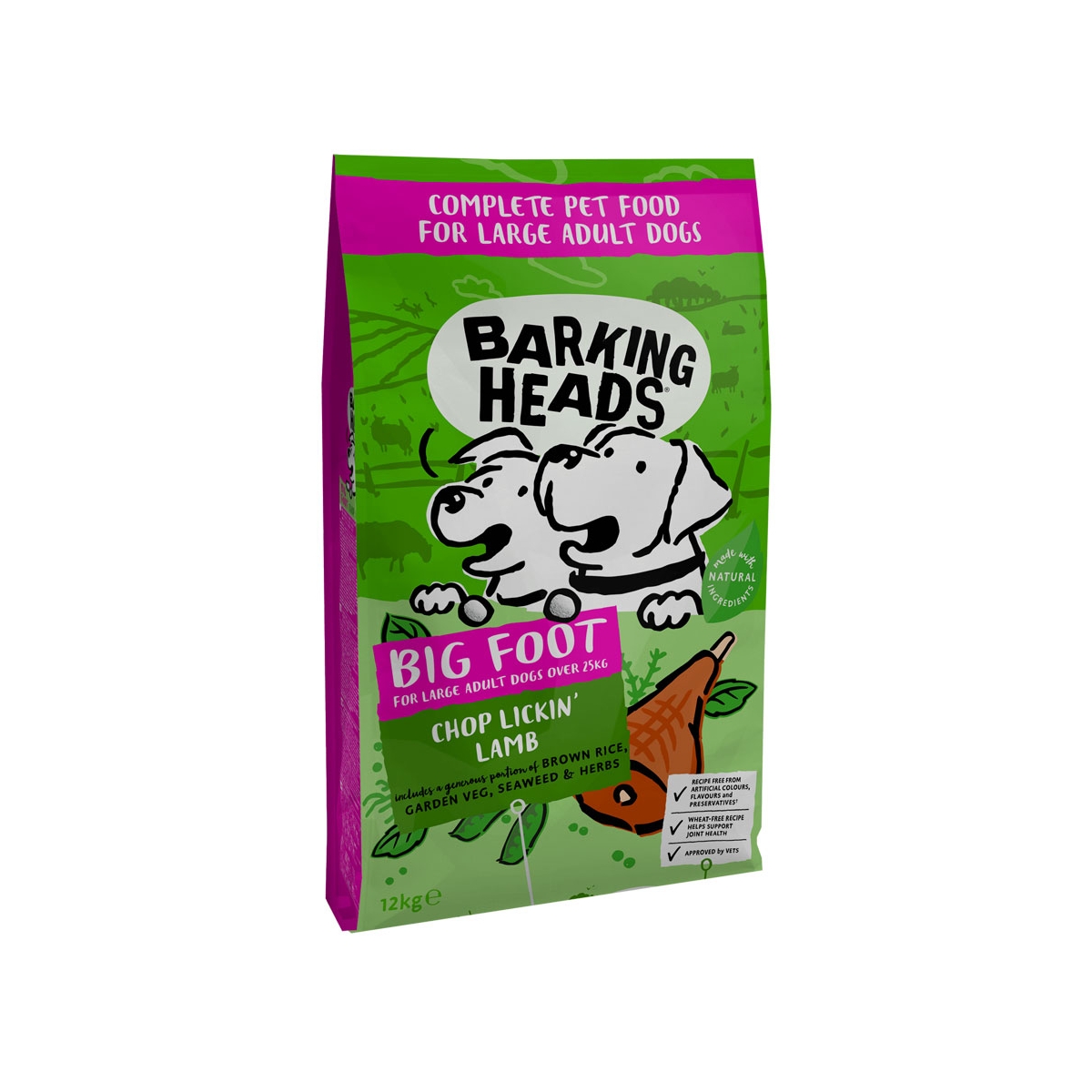Barking Heads Chop Lickin Lamb barība lielo izmēru pieaugušiem suņiem,