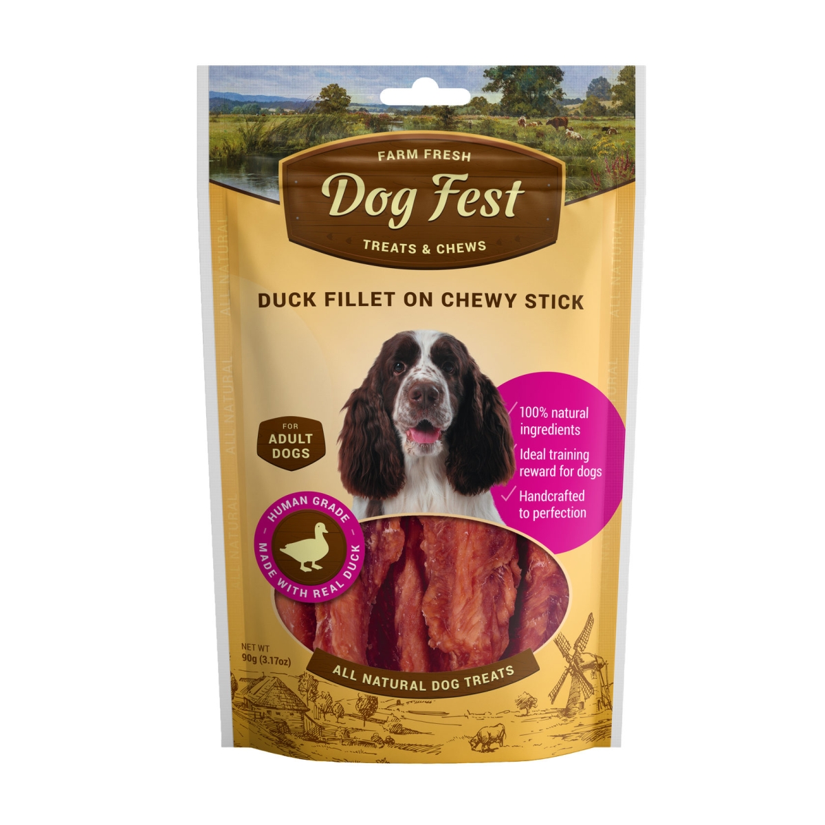 Dog Fest pīles fileja uz nūjiņas suņiem 90g - Produkta attēls
