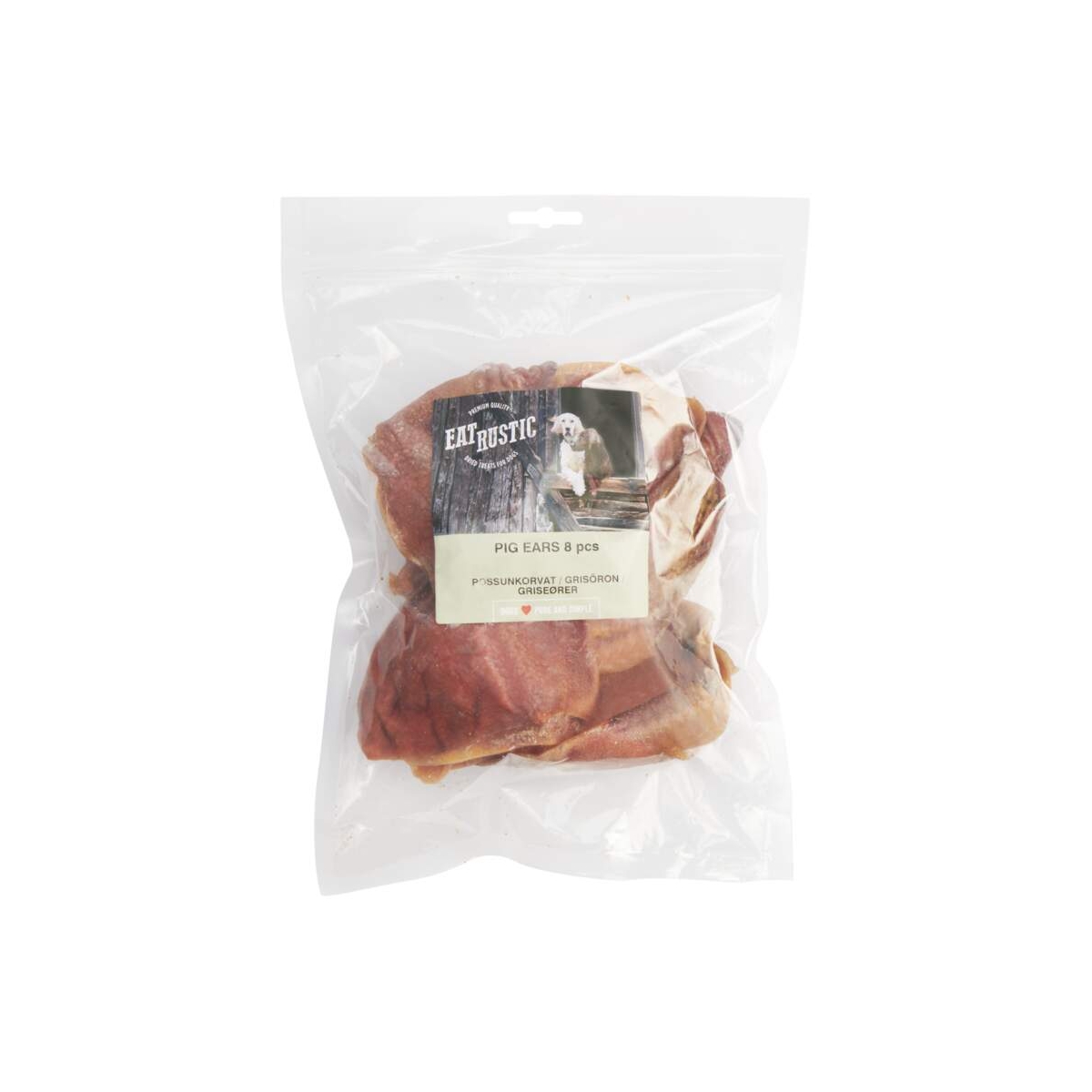 EAT RUSTIC gardums suņiem, cūku auss strēmelītes, 320g - Produkta attēls