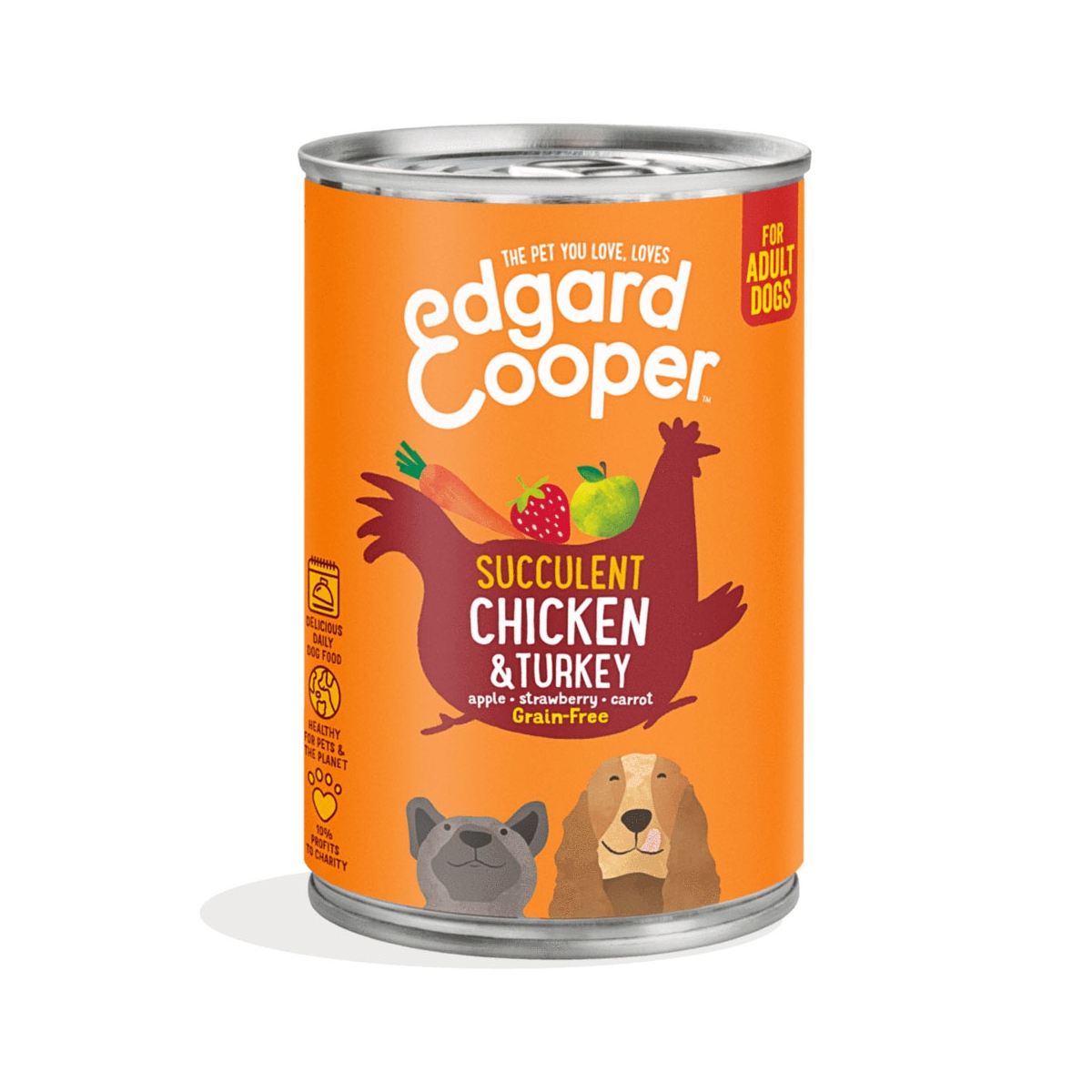 EDGARD COOPER mitrā barība suņiem ar vistas/tītara gaļu, 400 g - Produkta attēls
