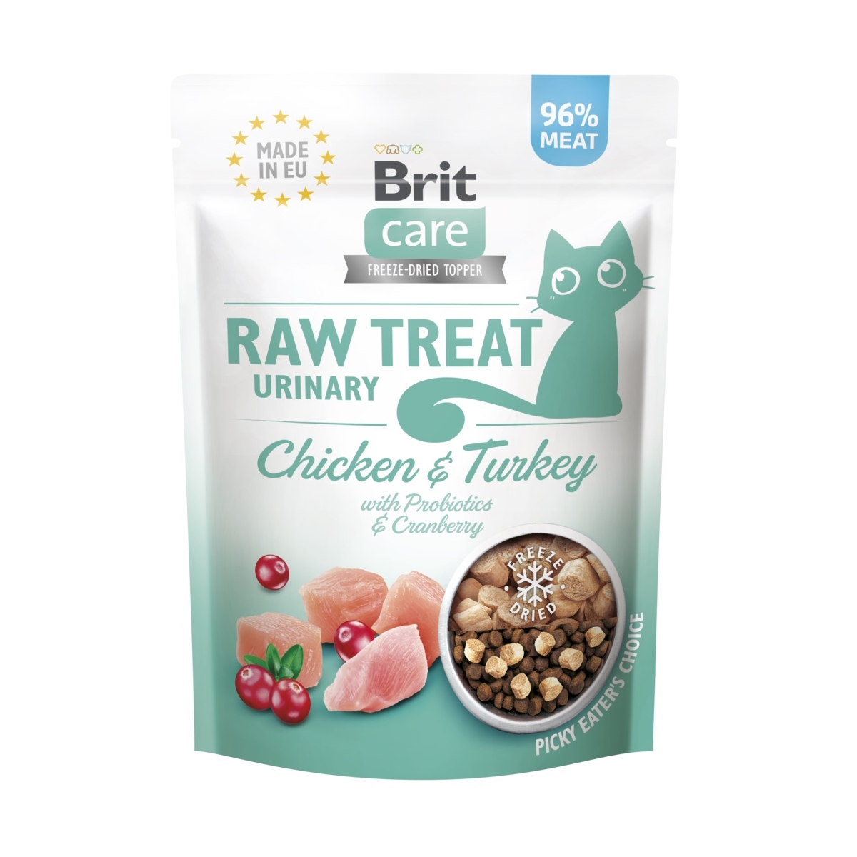 BRIT CARE Raw Treat liofilizēti gardumi kaķiem, vista/tītars, 40g - Produkta attēls