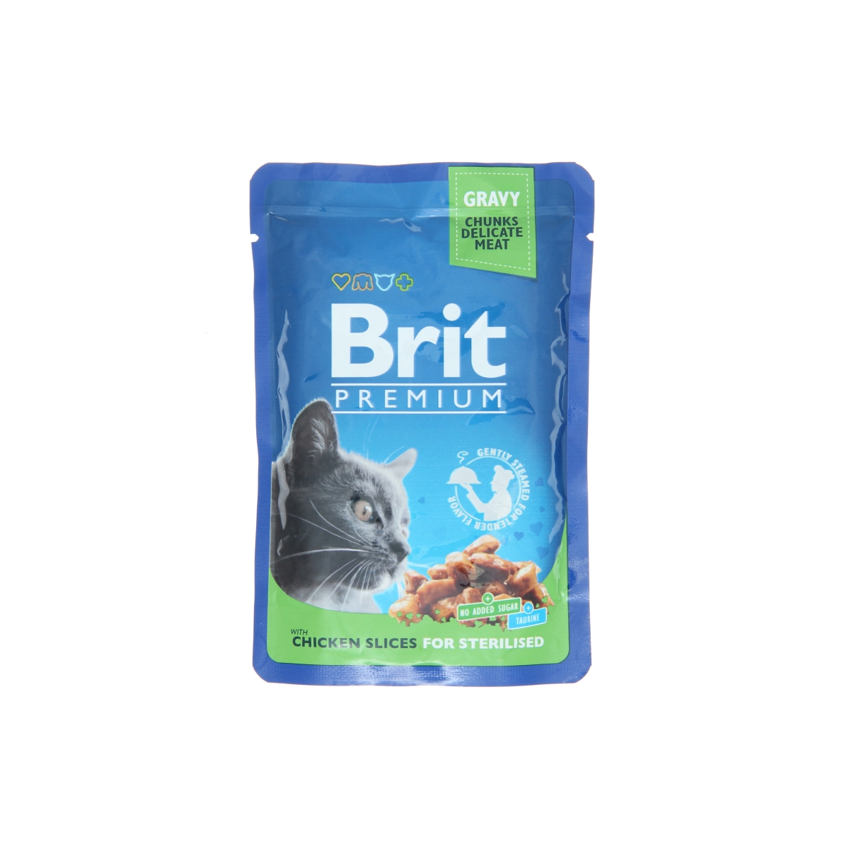 BRIT Premium mitrā barība sterilizētiem kaķiem ar vistas gaļu 100g - Produkta attēls