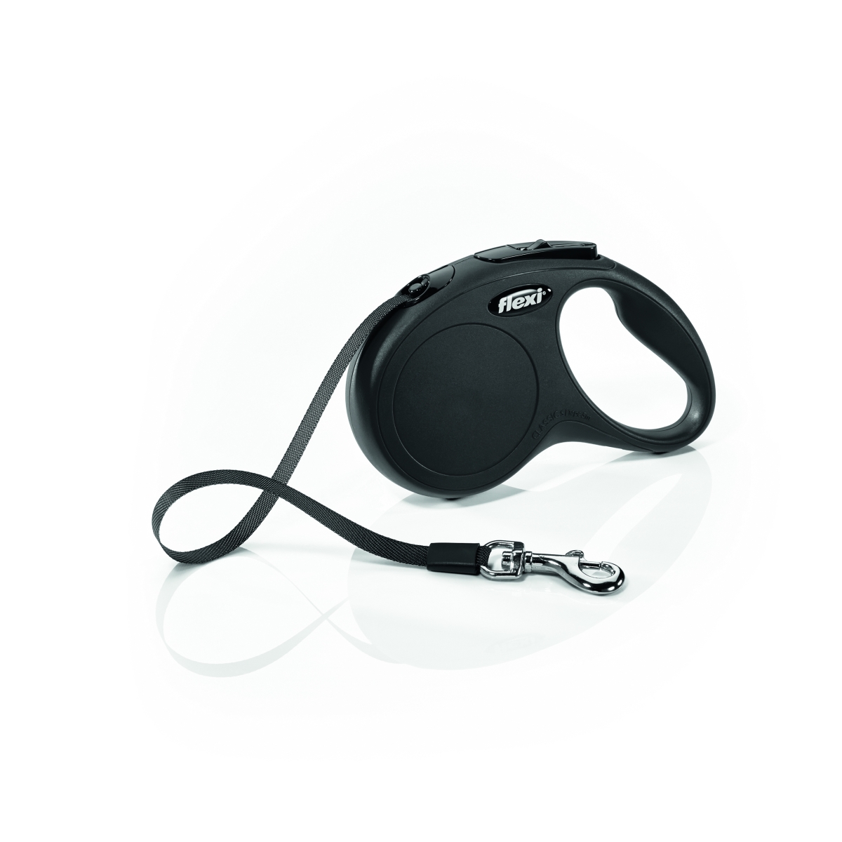 Flexi Classic Compact pavada, S/5m, melna - Produkta attēls