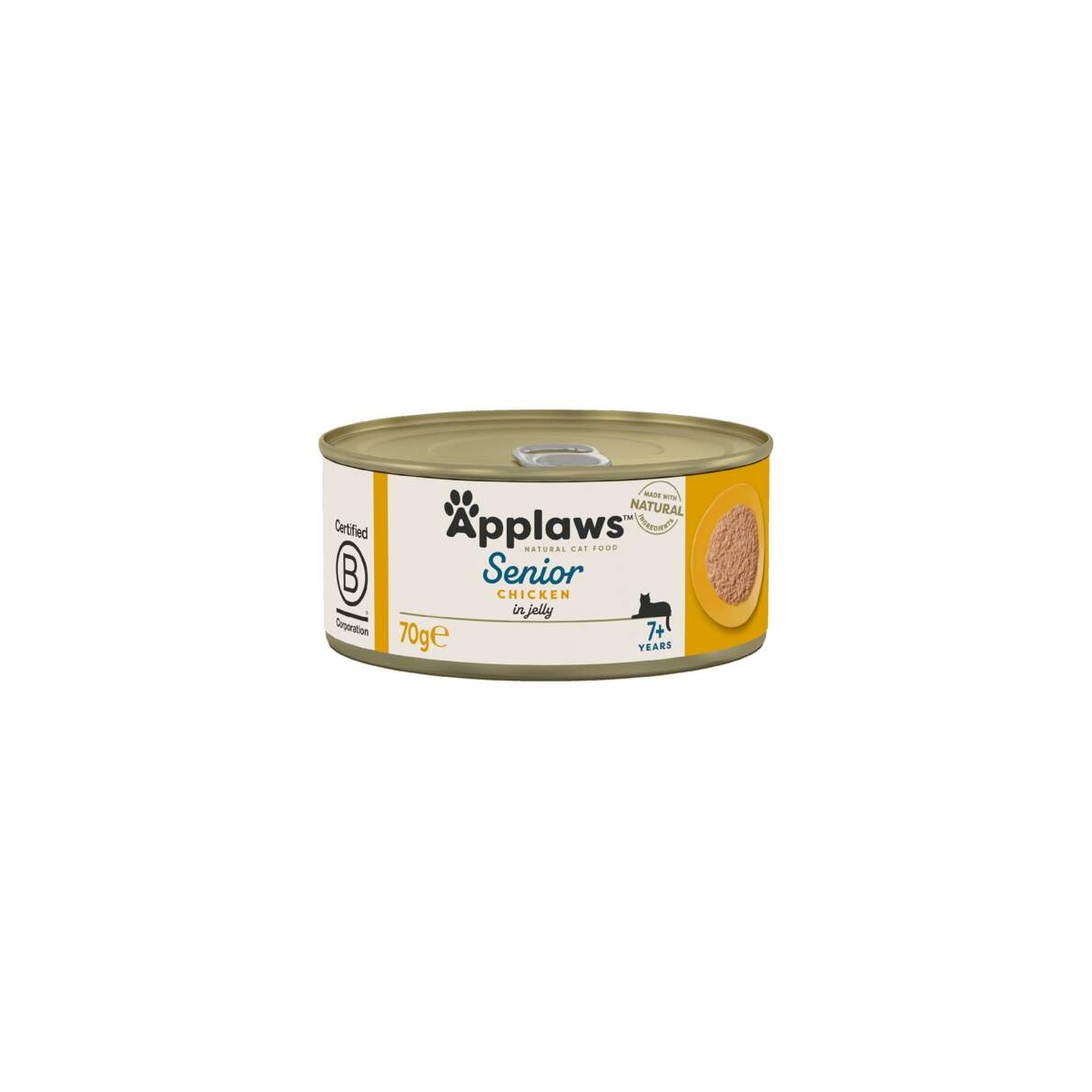 APPLAWS Senior mitrā barība kaķiem,vista želejā, 70g - Produkta attēls
