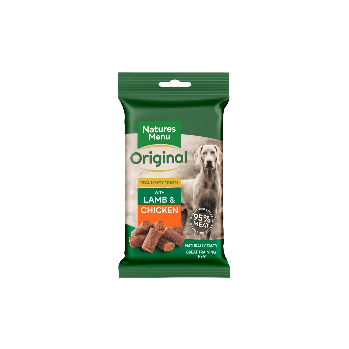 NATURES MENU gardumi suņiem, jērs/vista/cūkgaļa, 60g - Produkta attēls