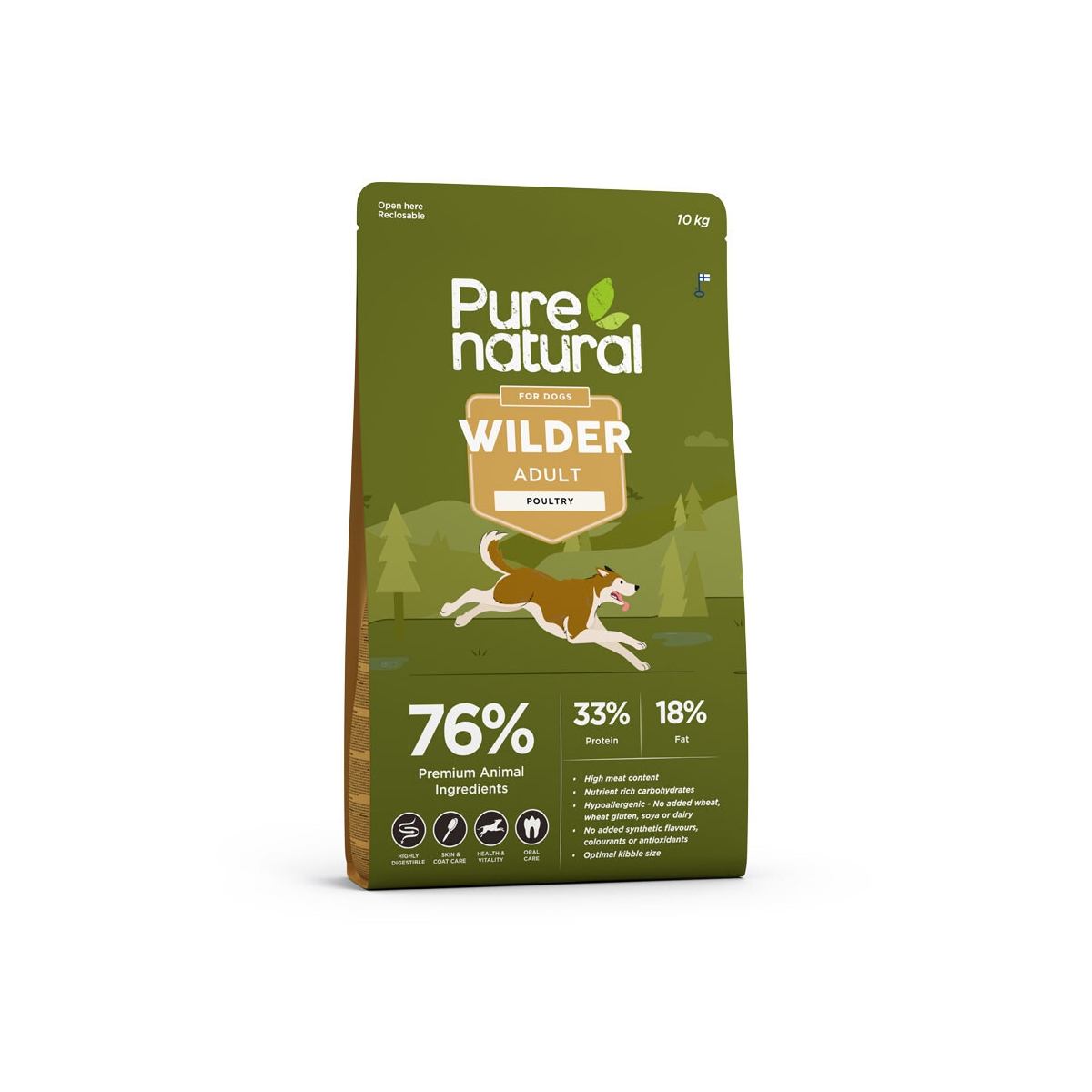 PURENATURAL Wilder sausā barība suņiem, mājputnu gaļa,10kg - Produkta attēls