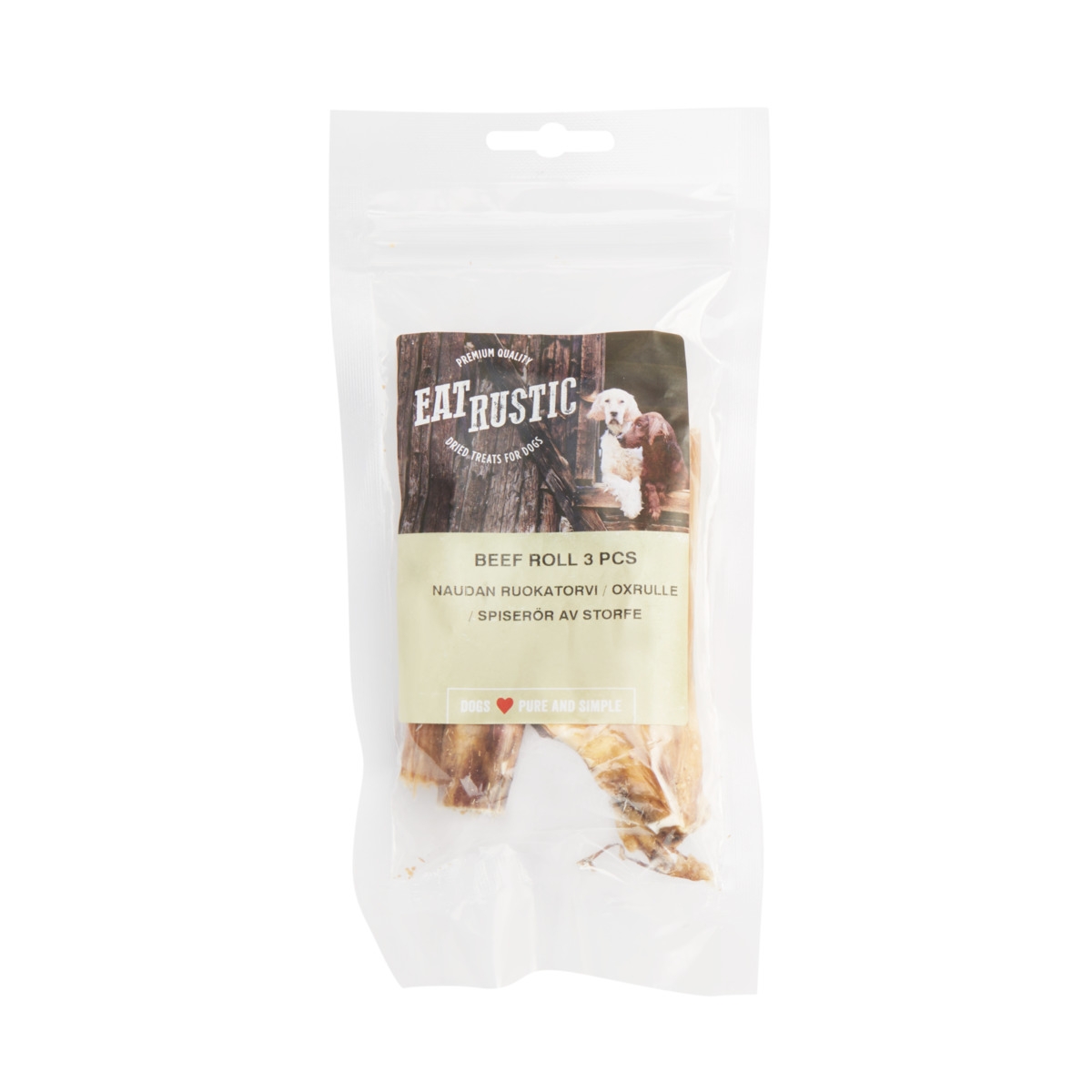 EAT RUSTIC gardumi suņiem, liellopa barības vads, 50g - Produkta attēls