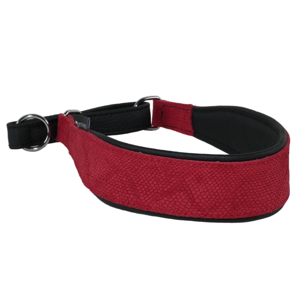 Petfirst ādas kakla siksna sarkana/melna 30 mm x 50 cm - Produkta attēls
