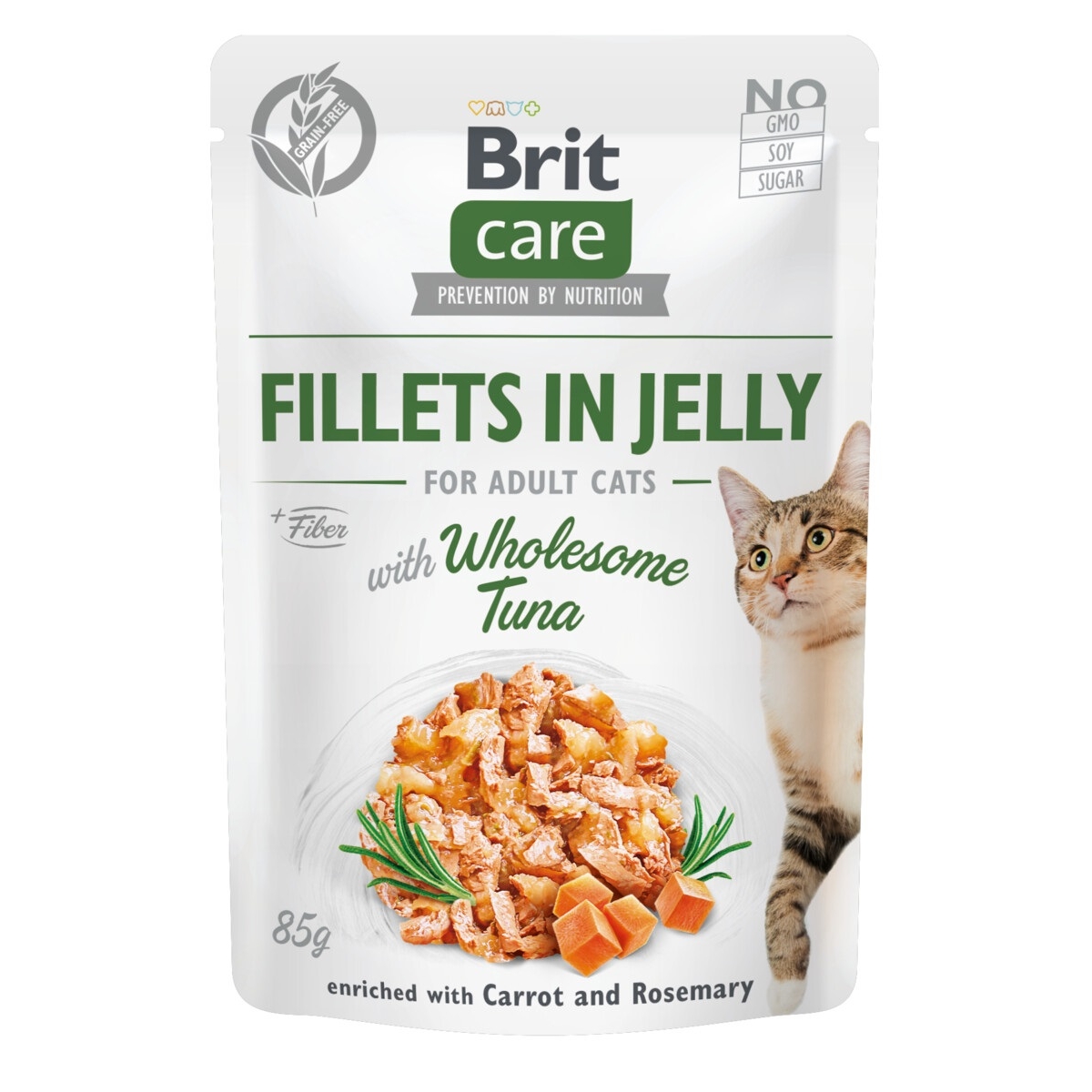 BRIT Care mitrā barība kaķiem, tuncis želejā, 85g - Produkta attēls