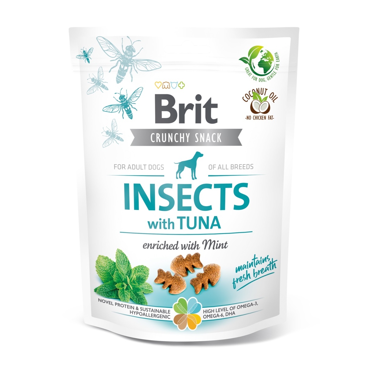 BRIT Crunchy gardumi suņiem, insekti/tuncis, 200g - Produkta attēls