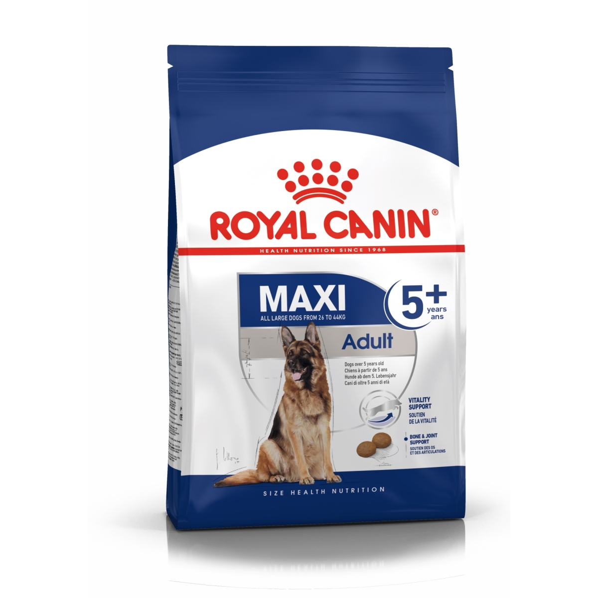 Royal Maxi 5+ Canine barība lielo šķirņu suņiem, 4 kg - Produkta attēls