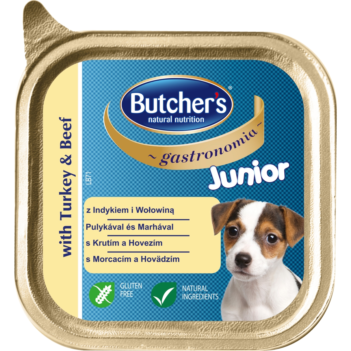 Butchers Gastro Junior tīt/liellop.gaļas past.suņiem, 150 g