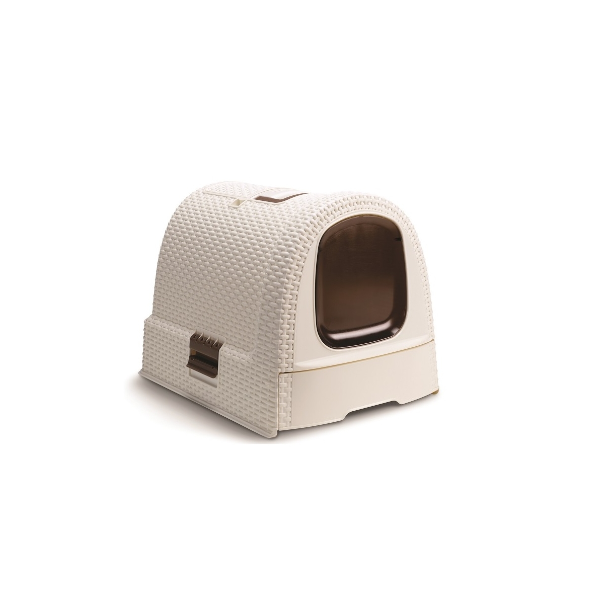 BEEZTEES Curver slēgtā tualete kaķiem, balta 51x38,5x39,5 - Produkta attēls