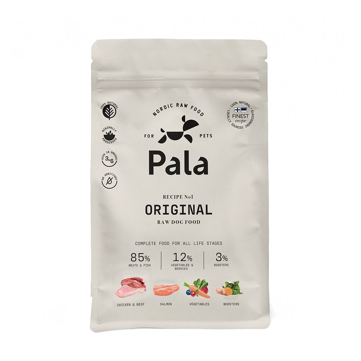 PALA Raw Food Original kaltēta svaigā barība suņiem 1kg - Produkta attēls