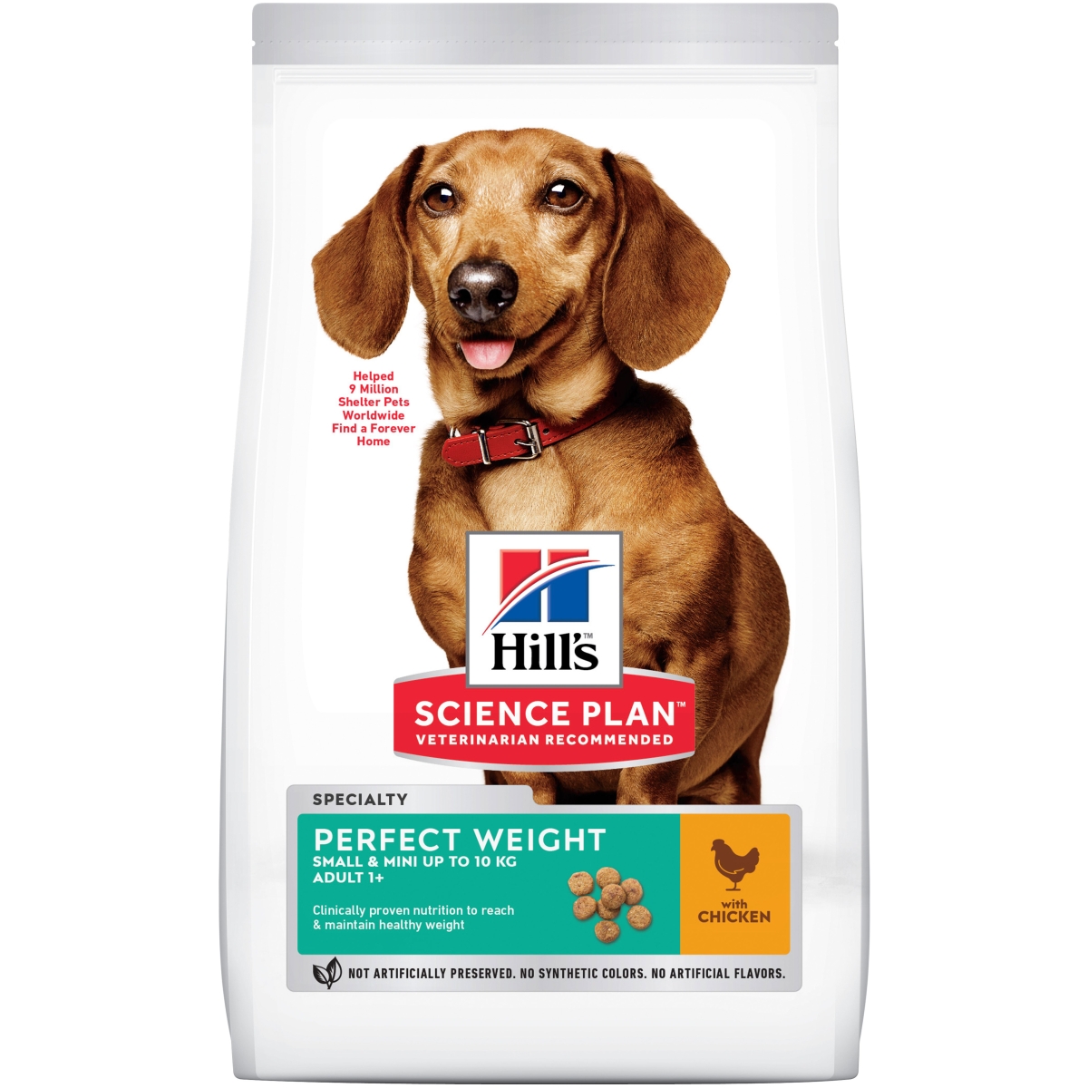 Hills Perfect Weight Mini sausā barība suņiem ar vistu, 2kg