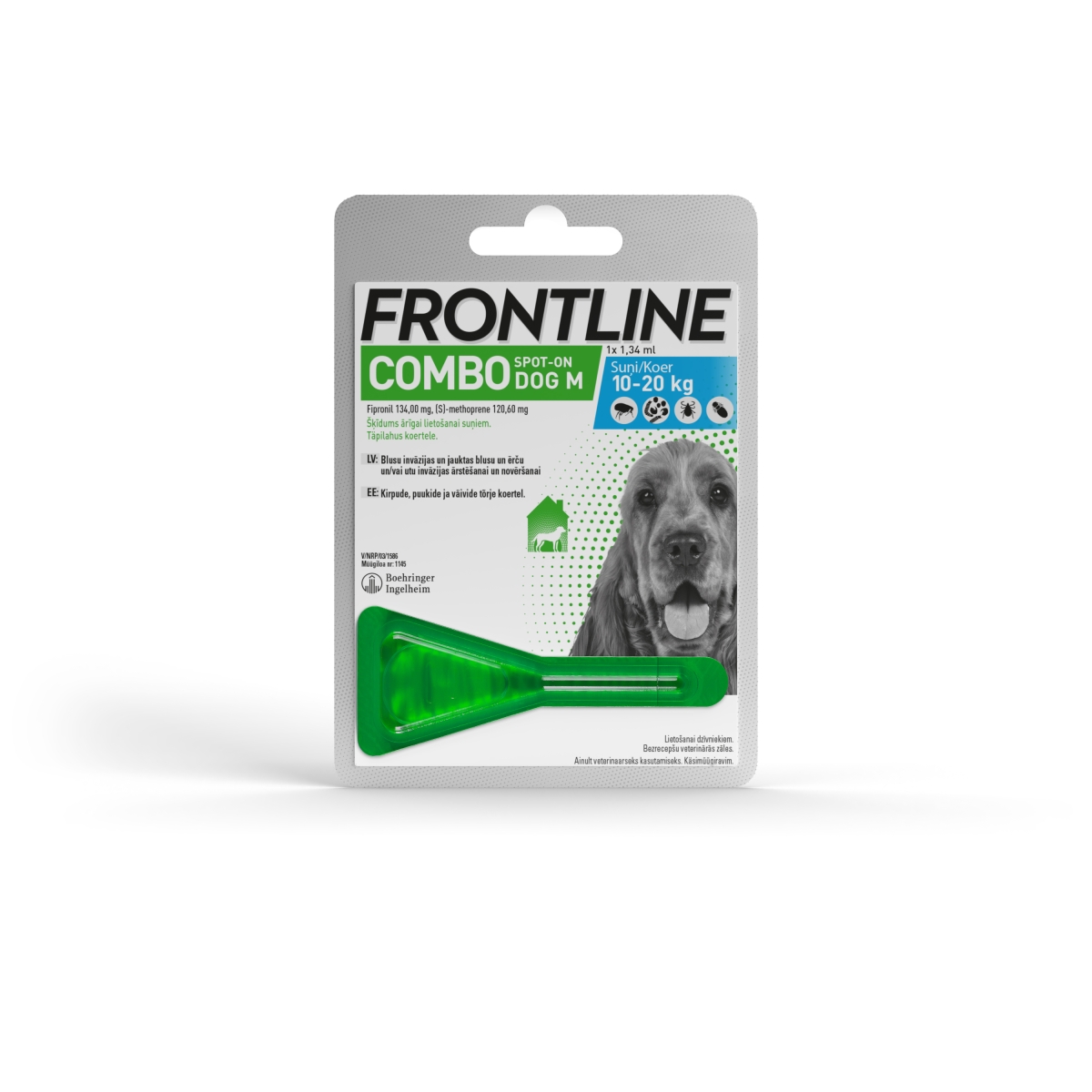 Frontline Combo Spot-on Dog M šķīdums ārīgai lietošanai suņiem - Produkta attēls