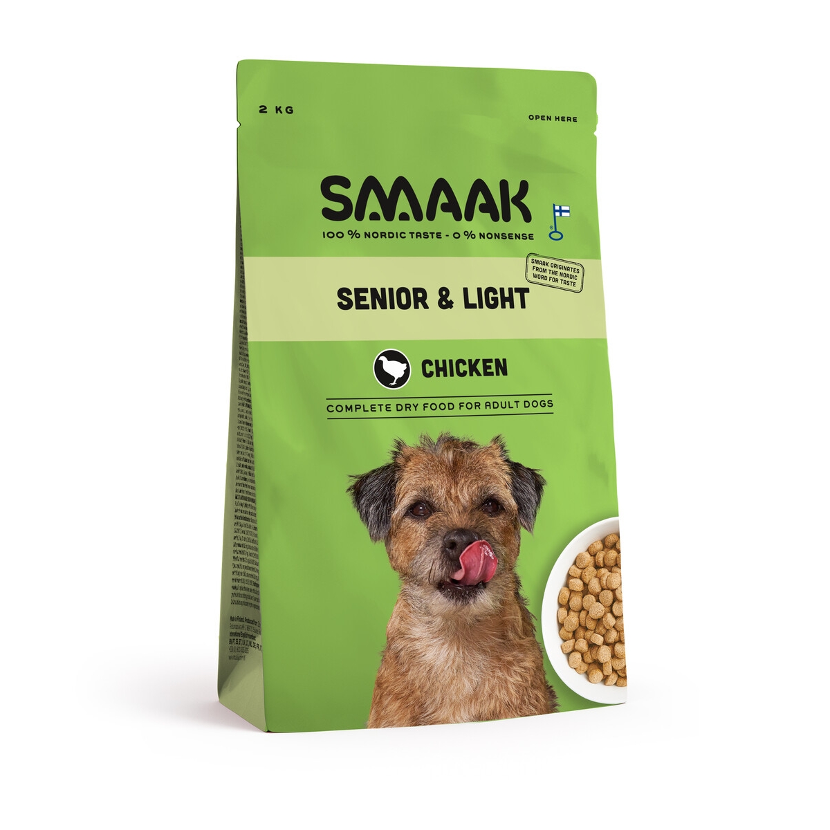 SMAAK Light/Senior sausā barība suņiem, vista, 2kg - Produkta attēls