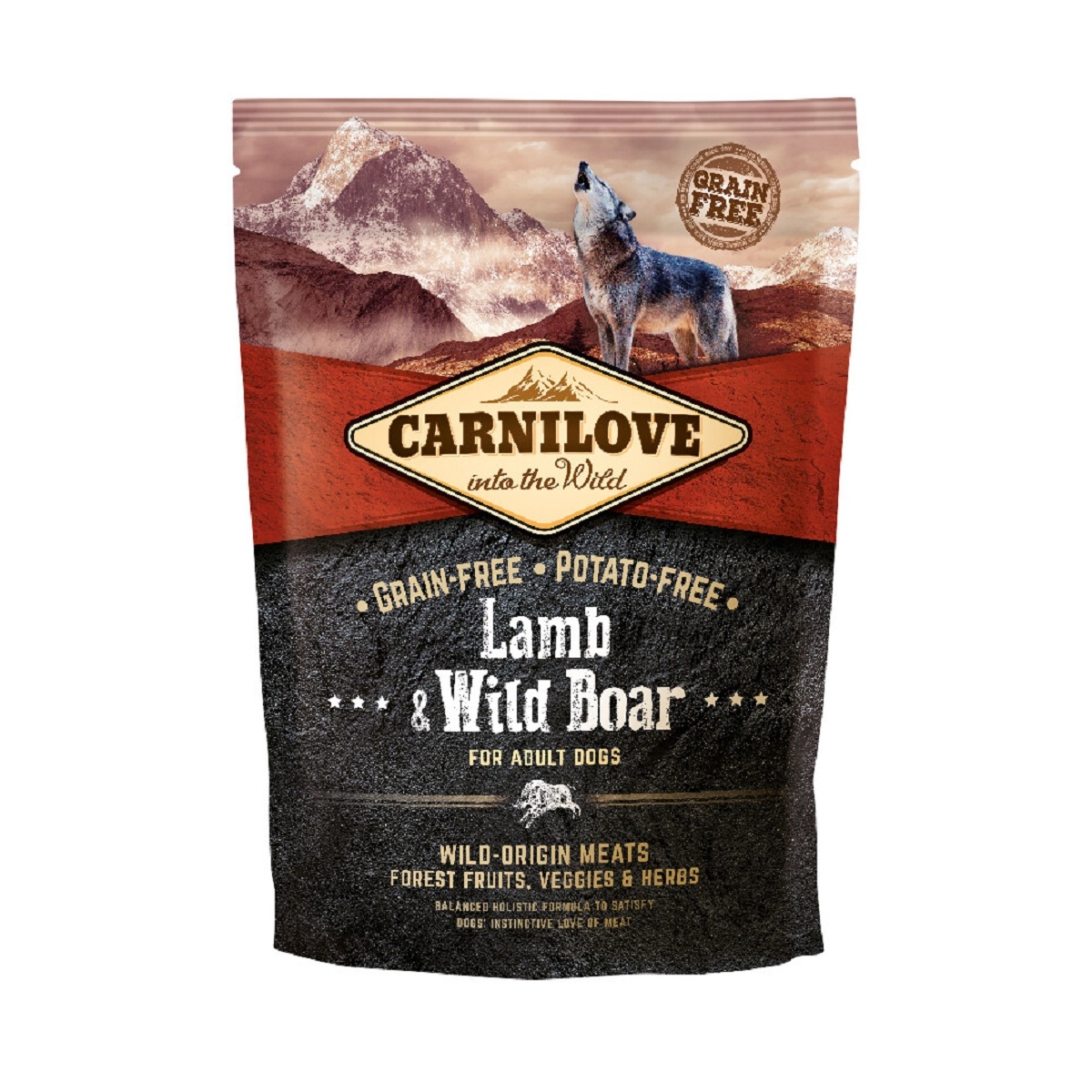 CARNILOVE sausā barība suņiem, jērs/mežacūka, 1,5kg - Produkta attēls