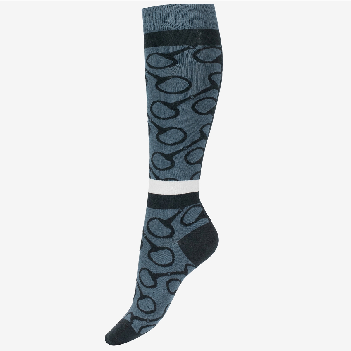 HORZE SOKID JACQUARD KNIT 39-41 SININE/MUST - Produkta attēls