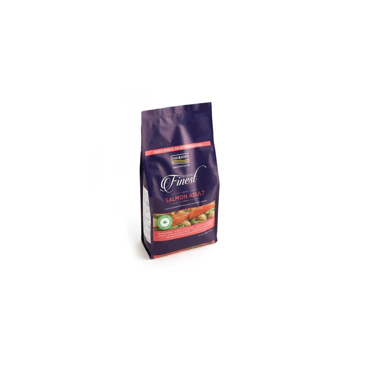 Fish4Dogs Small sausā barība ar lasi pieaugušiem suņiem, 6 kg - Produkta attēls