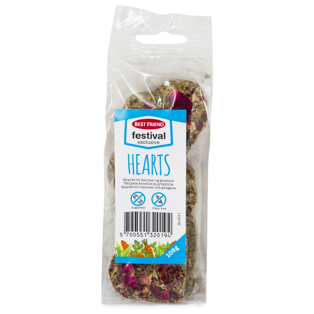 BF Festival Exclusive Hearts gardums grauzējiem, 105 g - Produkta attēls
