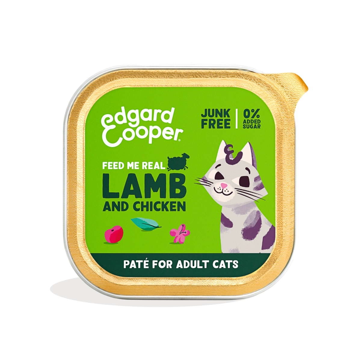 EDGARD COOPER pastēte kaķiem, jērs/vista, 85g - Produkta attēls