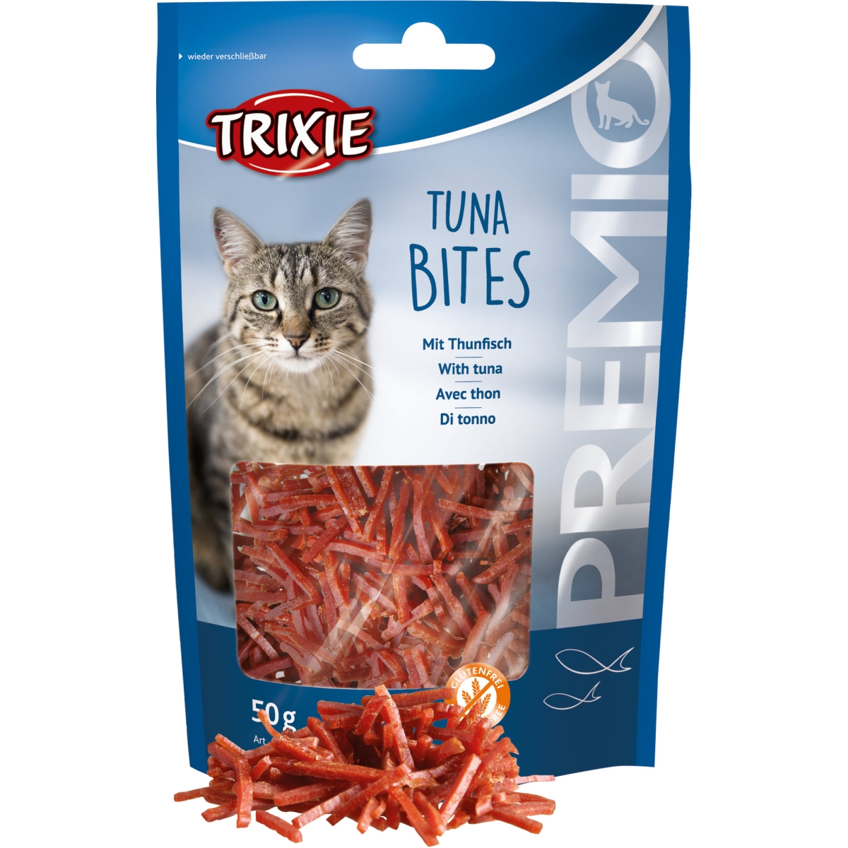TRIXIE Bites kārumi kaķiem, tuncis, 50g - Produkta attēls