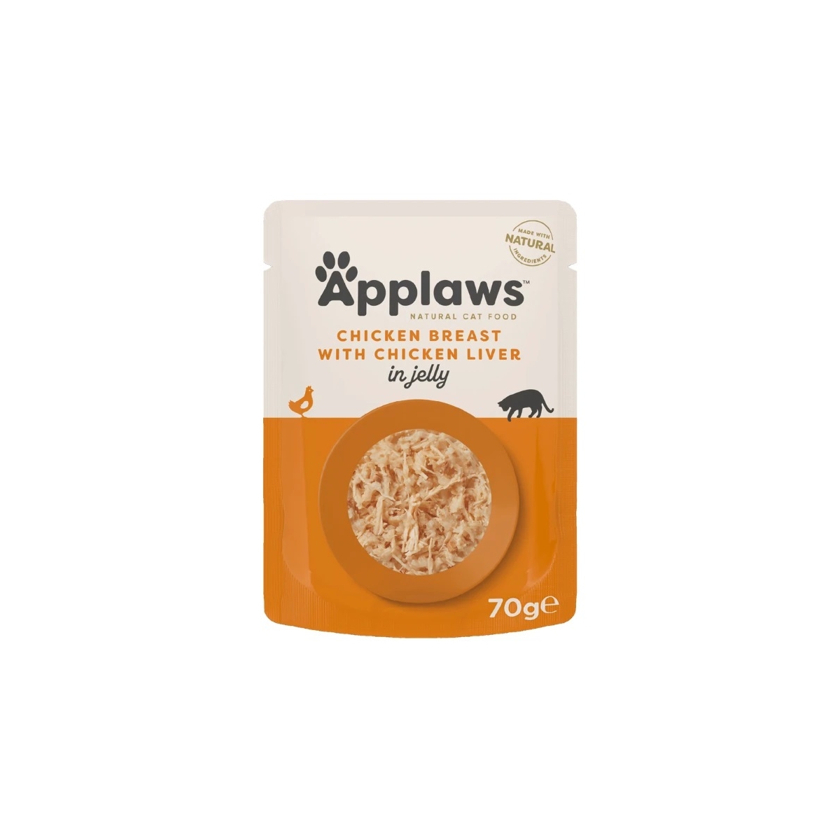 APPLAWS mitrā barība kaķiem, vistas krūtiņa/aknas, 70g - Produkta attēls