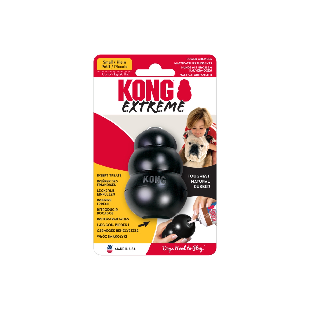 KONG Extreme rotaļlieta suņiem, S, melna - Produkta attēls