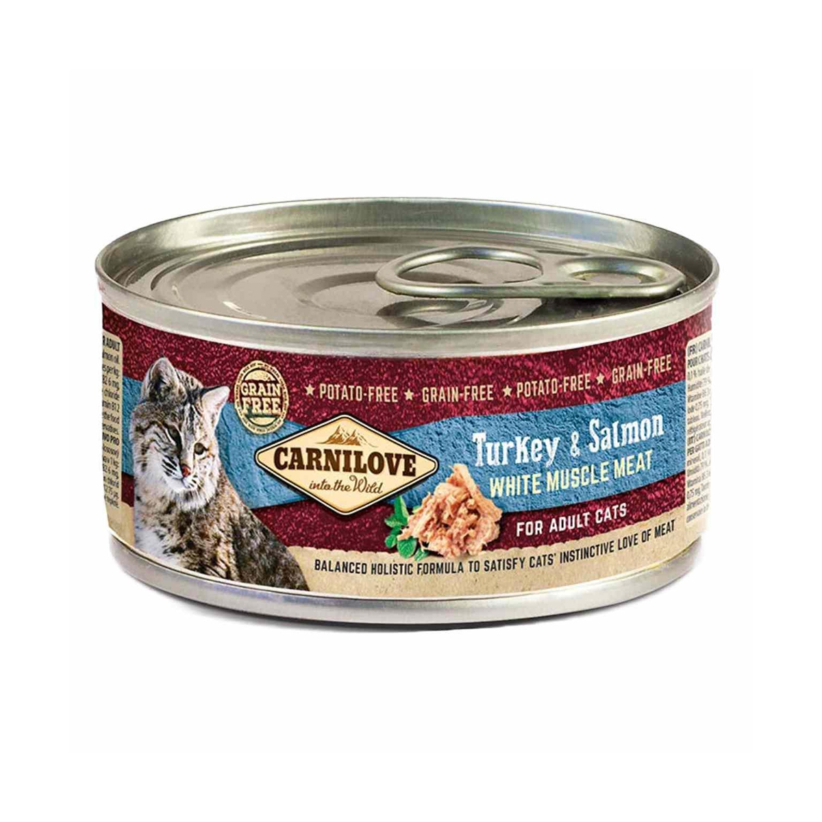 CARNILOVE mitrā barība kaķiem, tītars/lasis, 100g - Produkta attēls