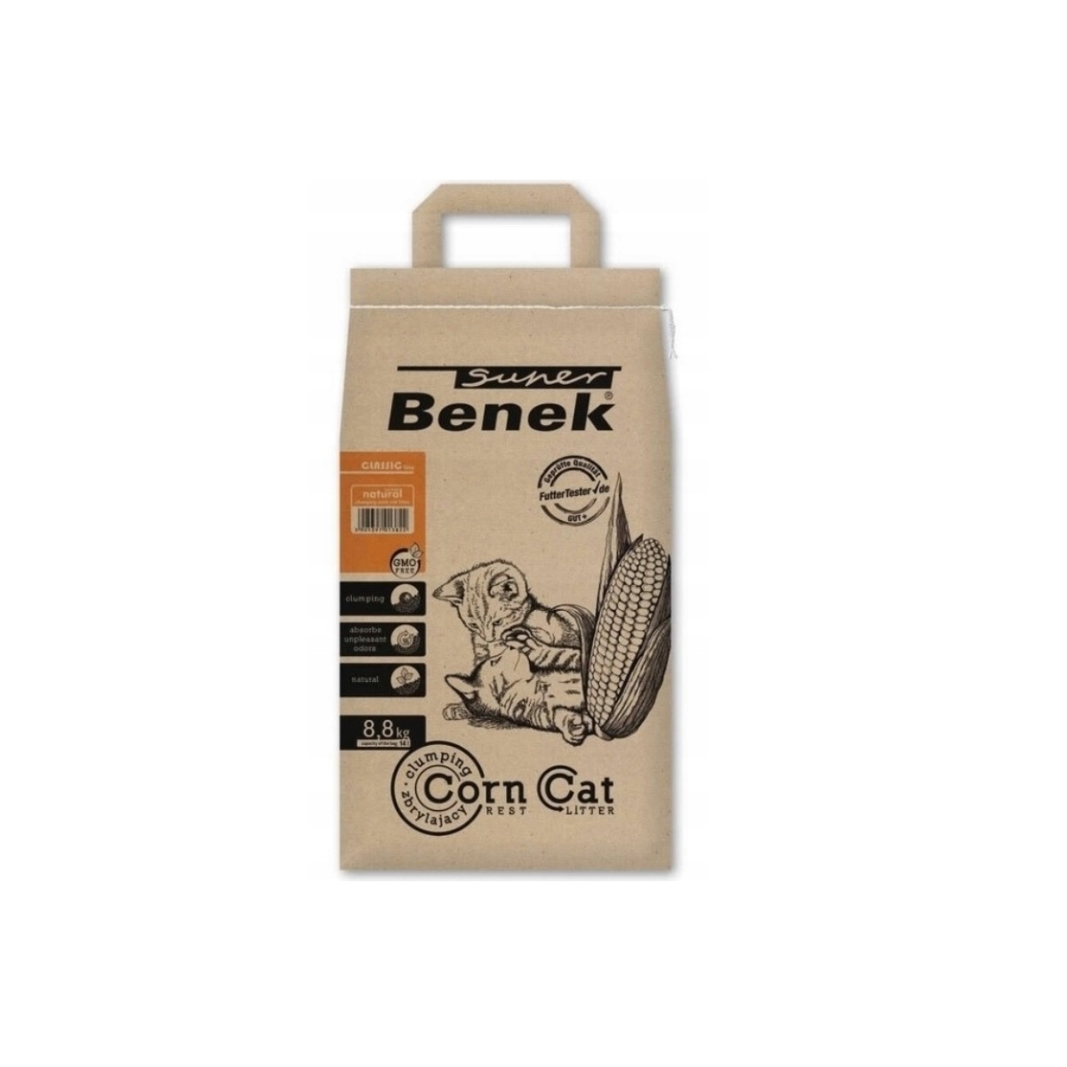 CERTECH Super Benek Natural kukurūzas pakaiši, 14 L - Produkta attēls