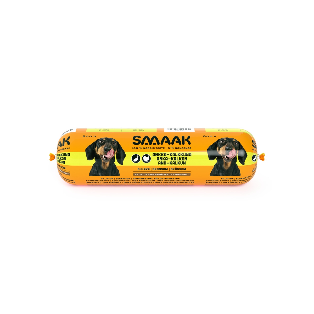 SMAAK desa suņiem, pīle/tītars, 800g - Produkta attēls