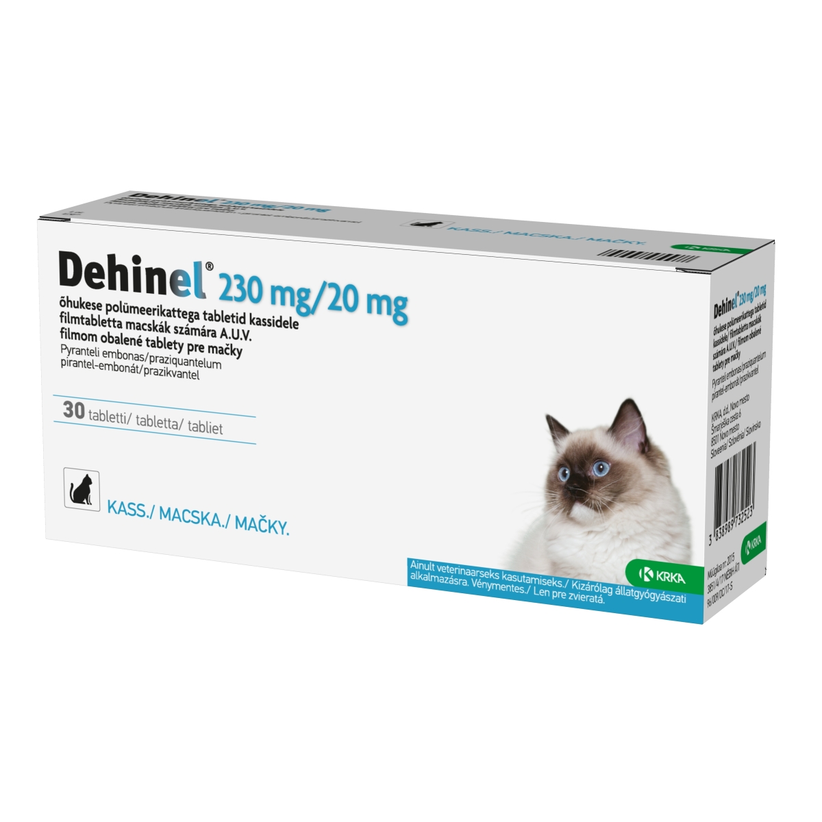 Dehinel pretparazitārās tabletes kaķiem 230MG/20MG N30 - Produkta attēls