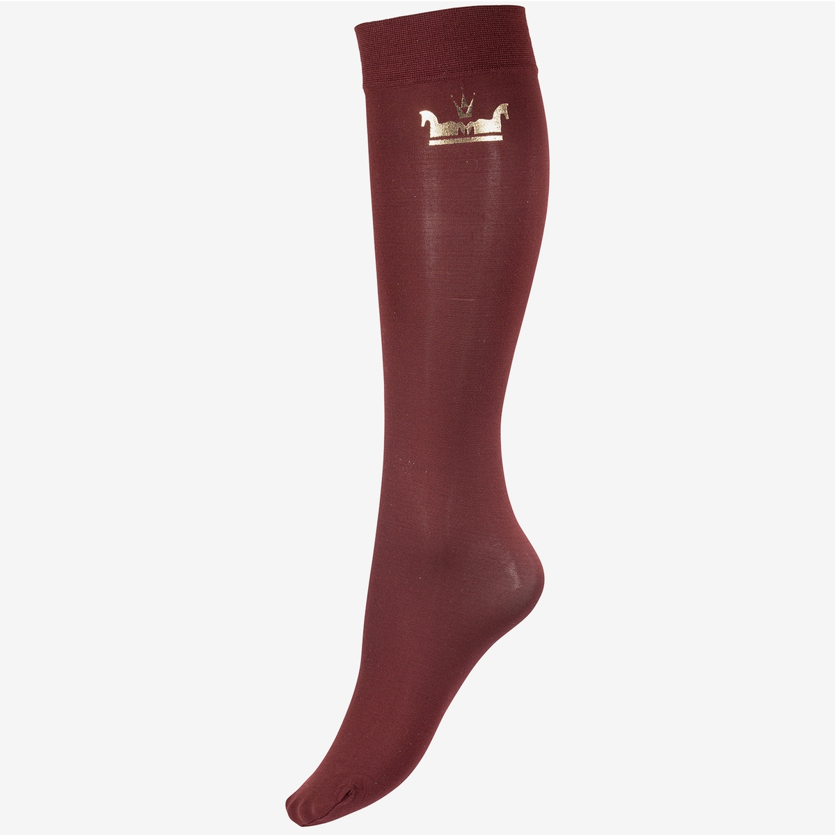 Horze emblēmas sieviešu jāšanas zeķes plānas 39-41 brūnas/bronzas - Produkta attēls