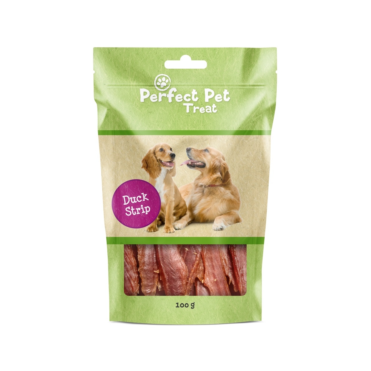 PERFECT PET Strip gardumi suņiem, pīle, 100g - Produkta attēls