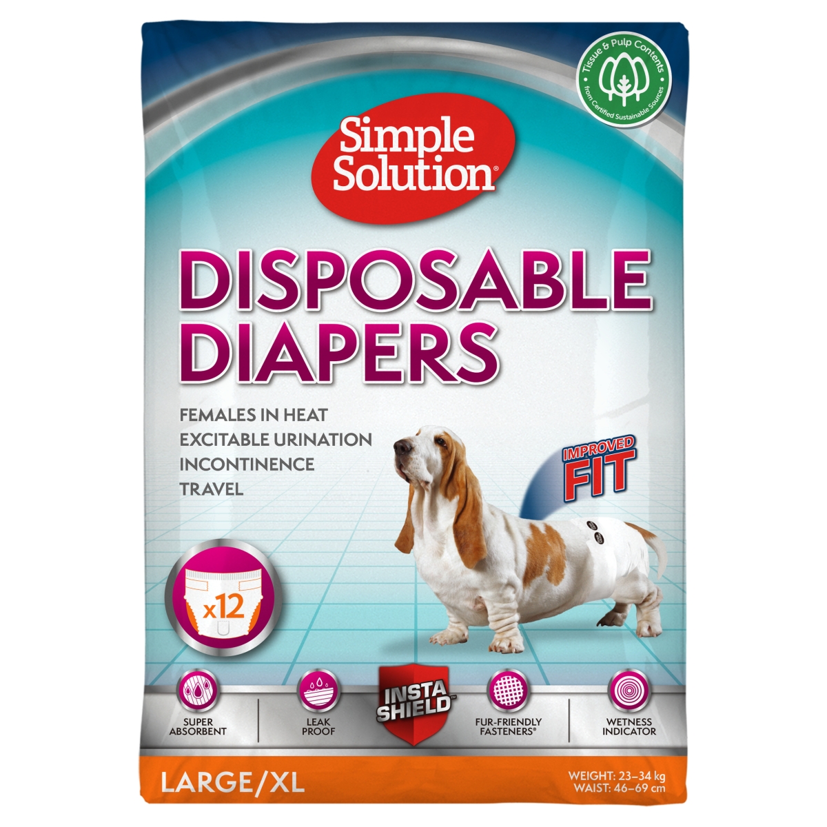 Simple Solution autiņi suņiem (meitenēm), L N12 - Produkta attēls