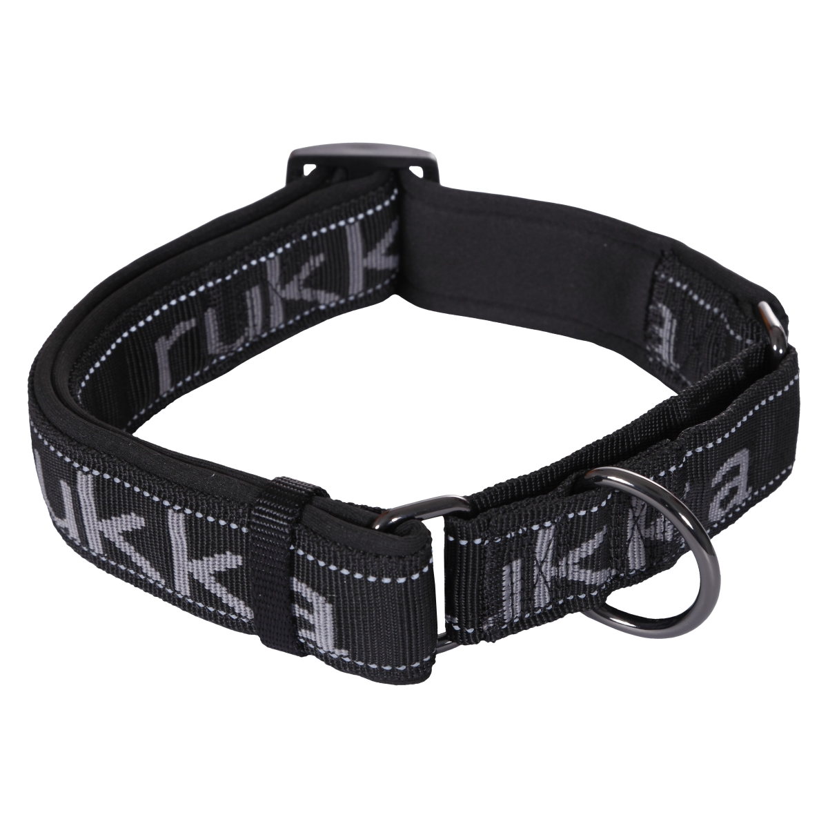 Rukka Solid Web kakla siksna, S, 25 mm/30-40 cm, melns/pelēks - Produkta attēls 1