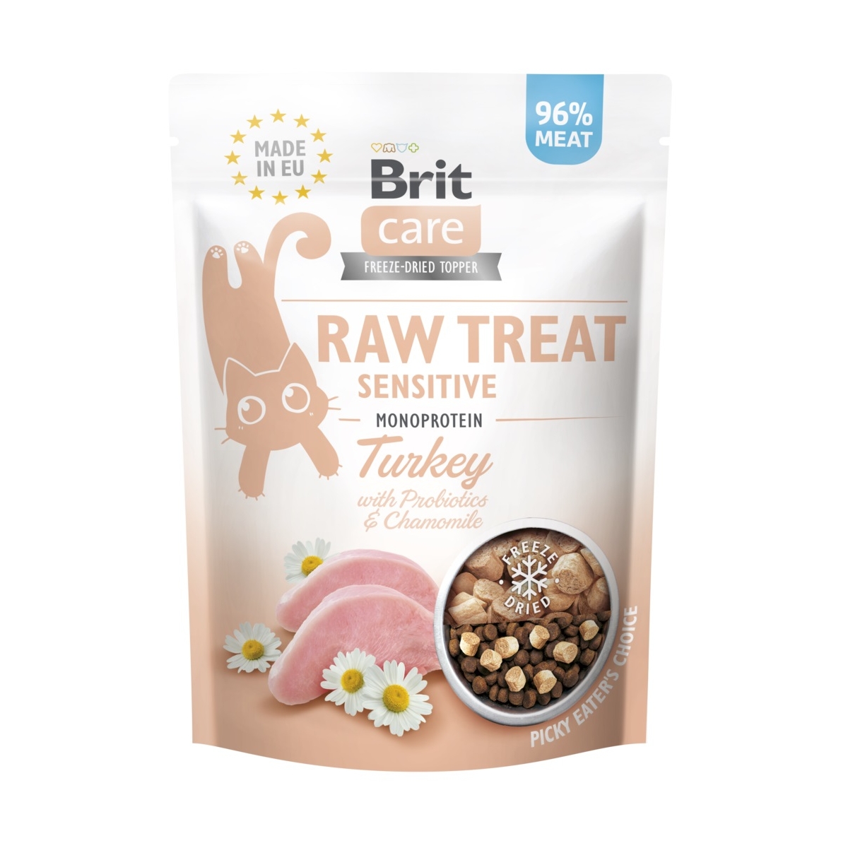BRIT CARE Raw Treat liofilizēti gardumi kaķiem, tītars, 40g - Produkta attēls