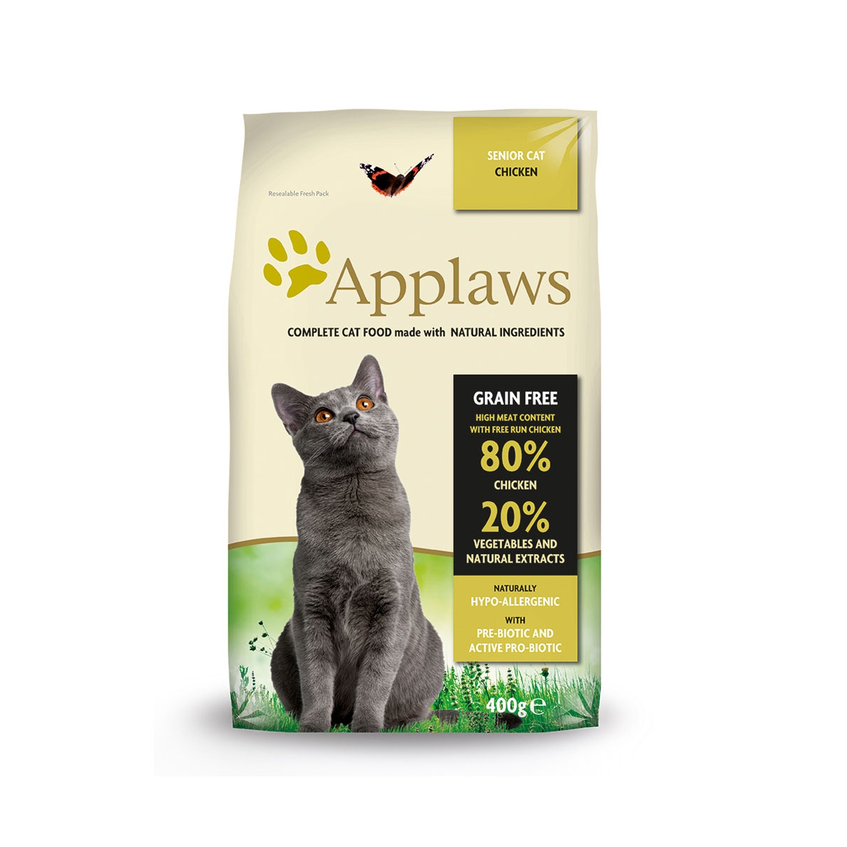 APPLAWS Senior sausā barība kaķiem-senioriem, vista, 400 g - Produkta attēls