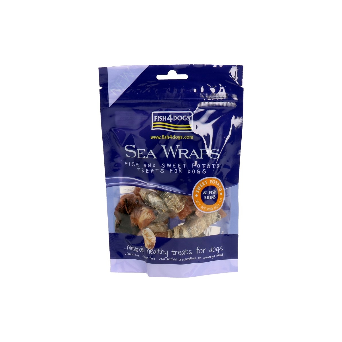 Fish4Dogs kārumi ar saldiem kartupeļiem suņiem, 100 g - Produkta attēls