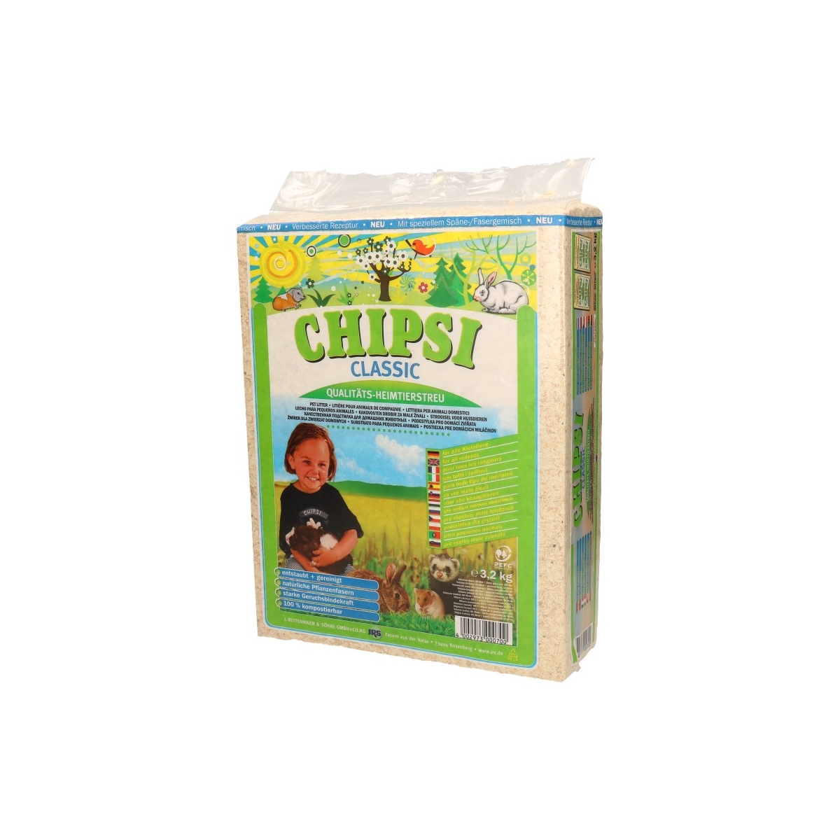 CHIPSI Classic skujkoku skaidu pakaiši 3,2kg/60l - Produkta attēls