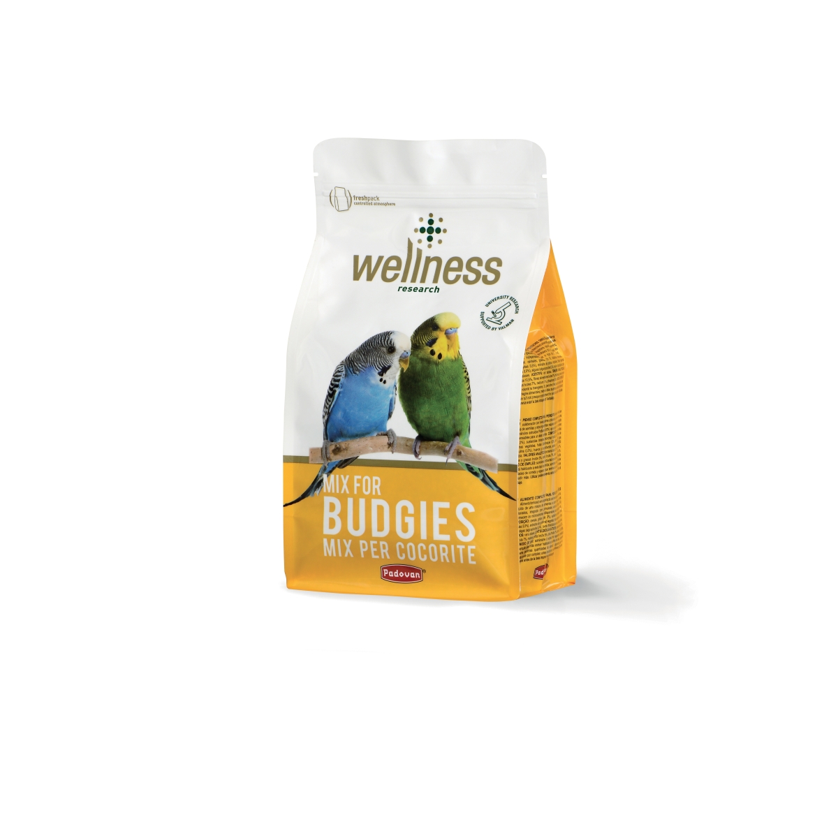 PADOVAN Wellness pilnvērtīga barība pundurpapagaiļiem, 1 kg - Produkta attēls