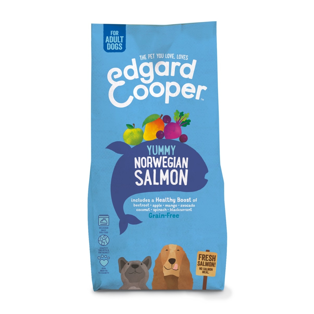 EDGARD COOPER sausā barība suņiem, lasis, 12kg - Produkta attēls