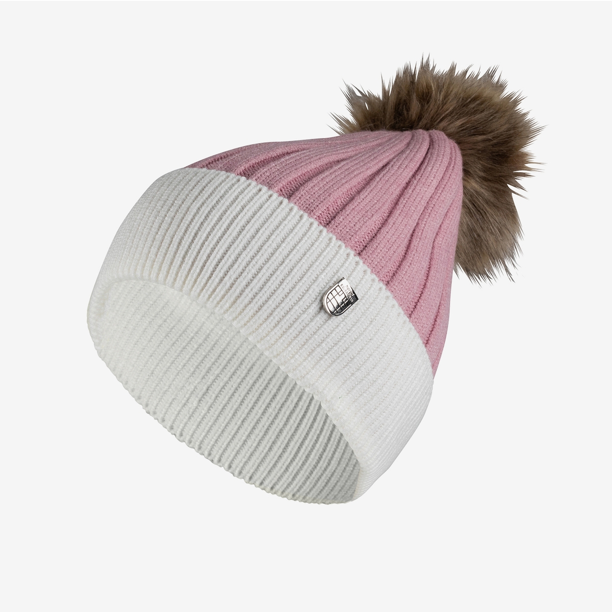 HORZE NAISTE MÜTS NANDA WINTER ONE SIZE ROOSA/VALGE # - Produkta attēls