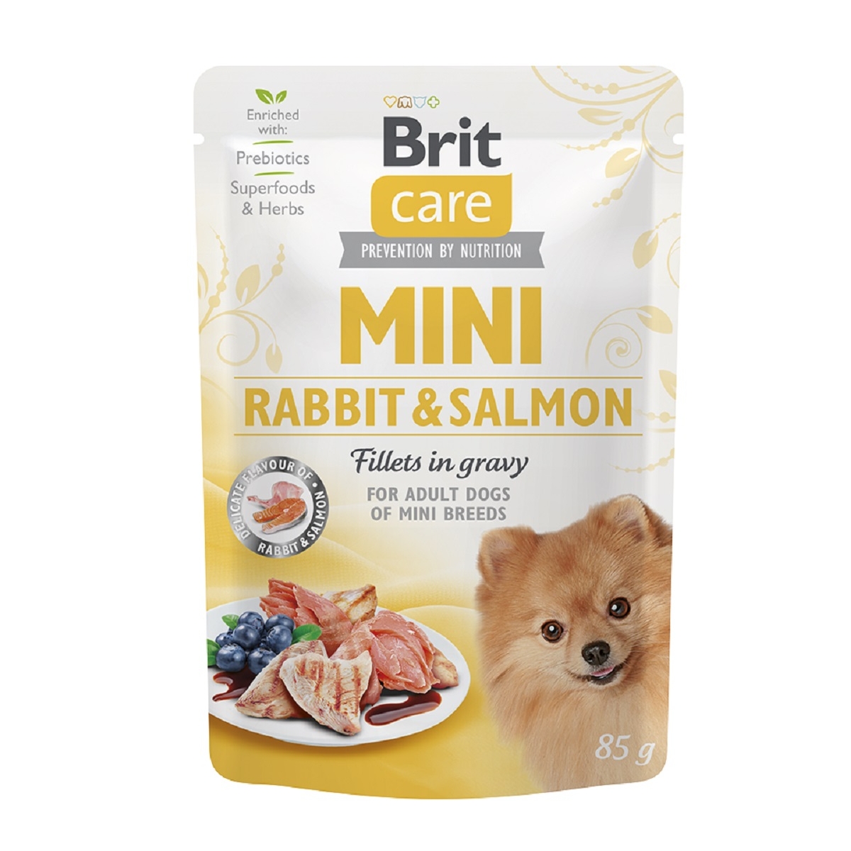 BRIT Care mitrā barība mazo šķirņu suņiem, trusis/lasis mērcē, 85g - Produkta attēls